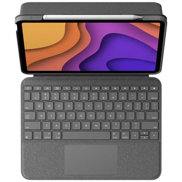 Logitech Kansi Näppäimistöllä Folio Touch Ipad Air Harmaa Spanish QWERTY