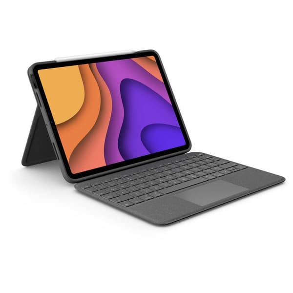 Logitech Kansi Näppäimistöllä Folio Touch Ipad Air Harmaa Spanish QWERTY