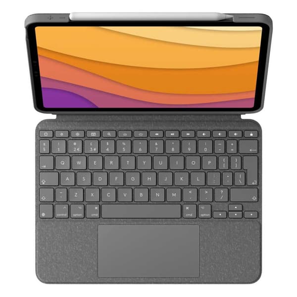 Logitech Tangentbord Med Lock Combo Touch 10.9´´ Grå Spanish QWERTY