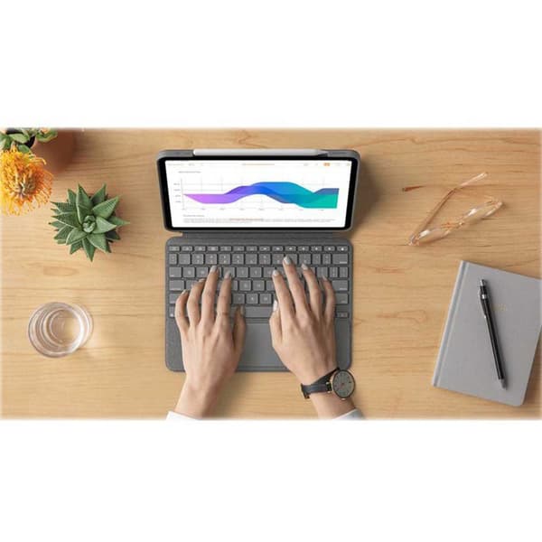 Logitech Tastaturcover Tysk Combo Touch Ipad Pro 12.9´´ Grå German QWERTZ