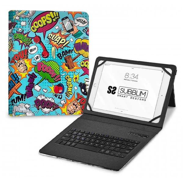 Subblim Tangentbordskåpa Keytab Pro Bluetooth Universal Up To 10.1´´ Blå