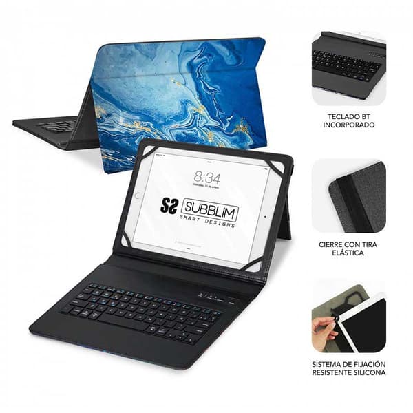 Subblim Tangentbordskåpa Keytab Pro Bt Trendy Marmol 11´´ Blå