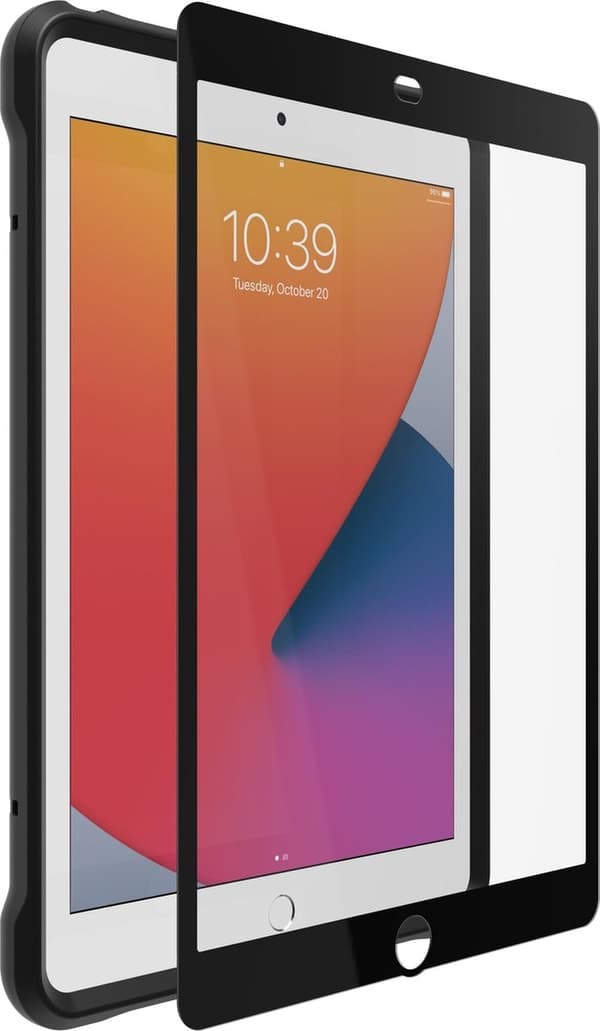 OtterBox Unlimited Kickstand Cases + Skærmbeskytter til Apple iPad 2019 & 2020 10.2 - Sort