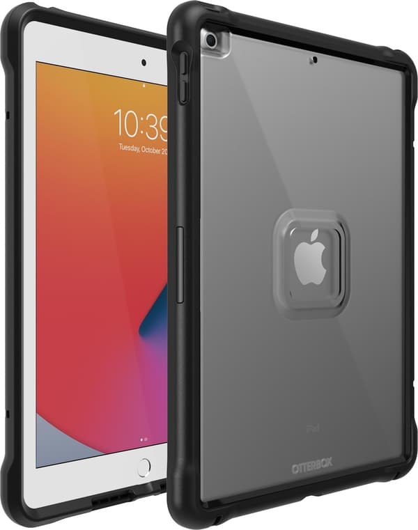 OtterBox Unlimited Kickstand Cases + Skærmbeskytter til Apple iPad 2019 & 2020 10.2 - Sort