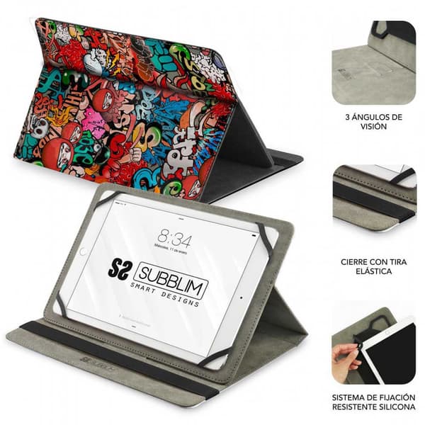 Subblim Trendy Graffitti 10.1´´ Kansi Monivärinen