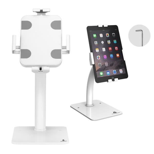 Maclean MC-468W Universal Tablet Stand Holder Låsbar 7,9" - 11" Bord- eller vægmontering Offentlig Display Kiosk Robust tyverisikring