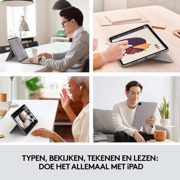 Logitech Combo Touch 12,9 tuuman iPad Prolle (5. sukupolvi)