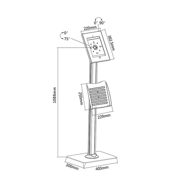 Universal tablet-bordholder Maclean MC-724
