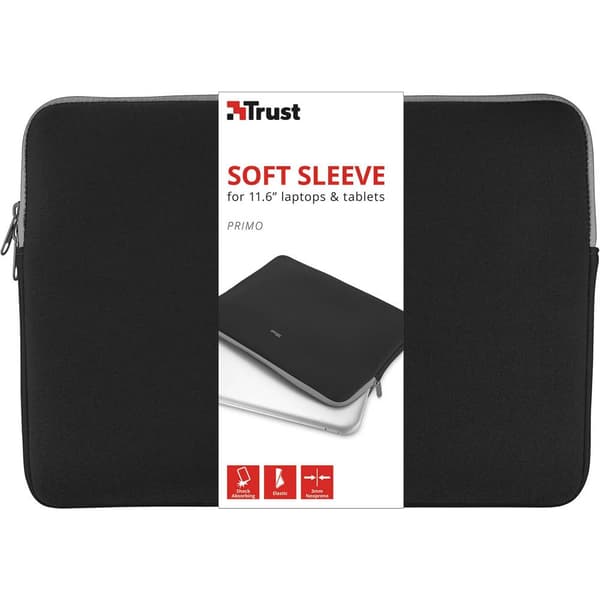Trust Primo Soft Fodral för surfplatta Universell 29,5 cm (11,6) Sleeve Svart