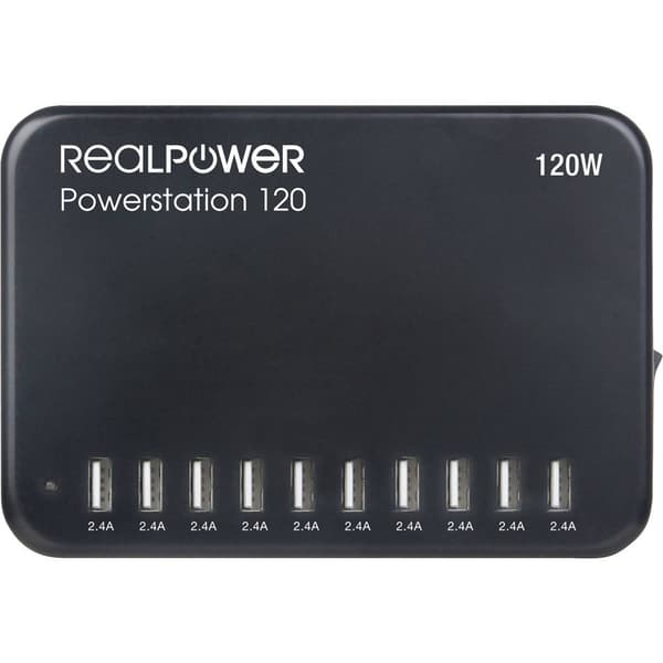 RealPower Powerstation 120 Laddning & ledningssystem Station Svart