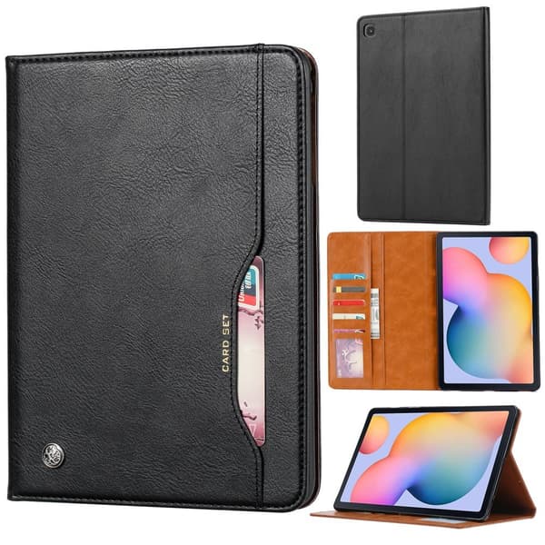 Läderfodral för Galaxy Tab S6 Lite 10.4" - Svart