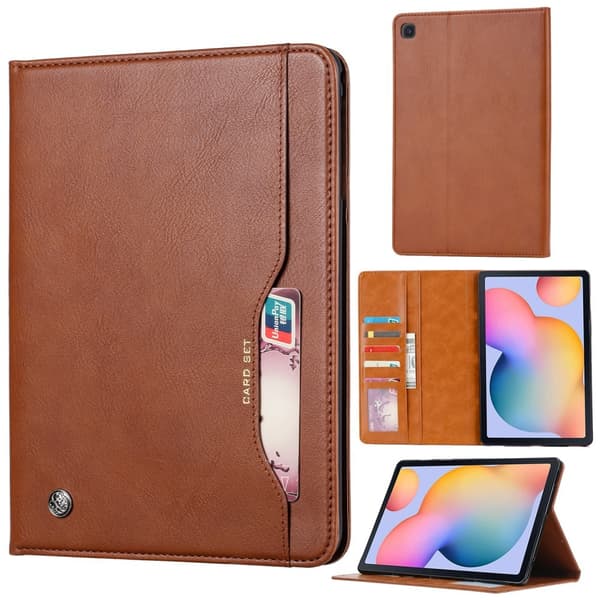 Läderfodral för Galaxy Tab S6 Lite 10.4" - Brun