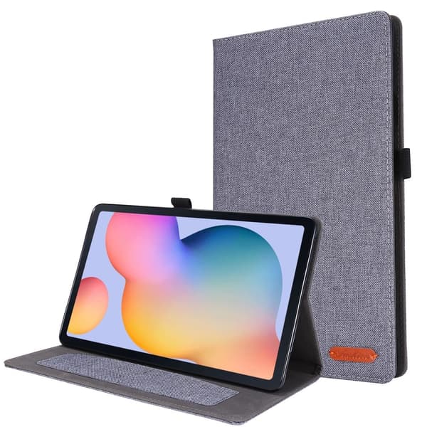 Cloth Texture Fodral för Galaxy Tab S6 Lite 10.4" - Grå