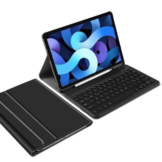 iPad Air (2020) / iPad Pro 11 (2018 / 2020 / 2021) Bluetooth tangentbordsskydd ja pennhållare - svart