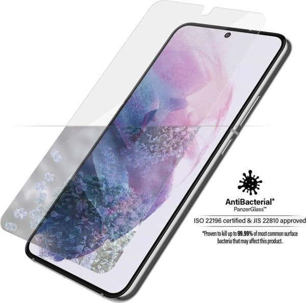 PanzerGlass Anti-Bacterial Case Friendly Skärmskydd till Samsung Galaxy S22 - Svart