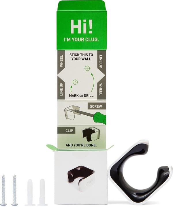 HORNIT Clug Hybrid M cykelfäste vit/svart HWB2584