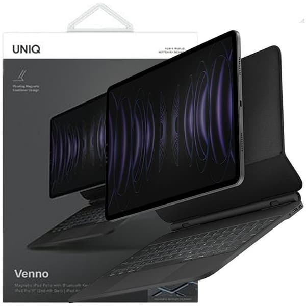 Uniq Venno Magnetic Smart Case med tastatur for iPad Pro 11 (2022/2021) | Air 10.9 (2022/2020) svart/ibenholt svart