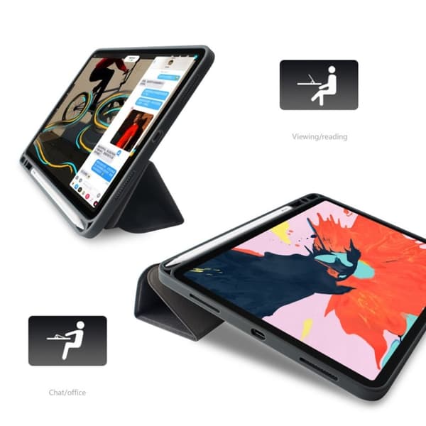 Konstläderfodral med pennhållare till iPad Pro 12,9" 2018