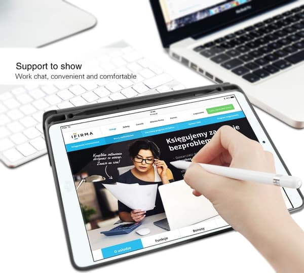 Kunstlæretui med pennholder for iPad Pro 10,5"