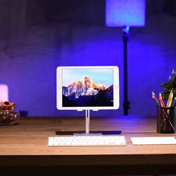 ErgoWork Basic Tablet Stand -tablet-/puhelinpöytäteline, hopea