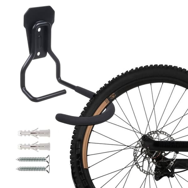Maclean Cykelställ Väggmonterad cykelhållare Vertikal stålförvaringskrok 20kg Garage