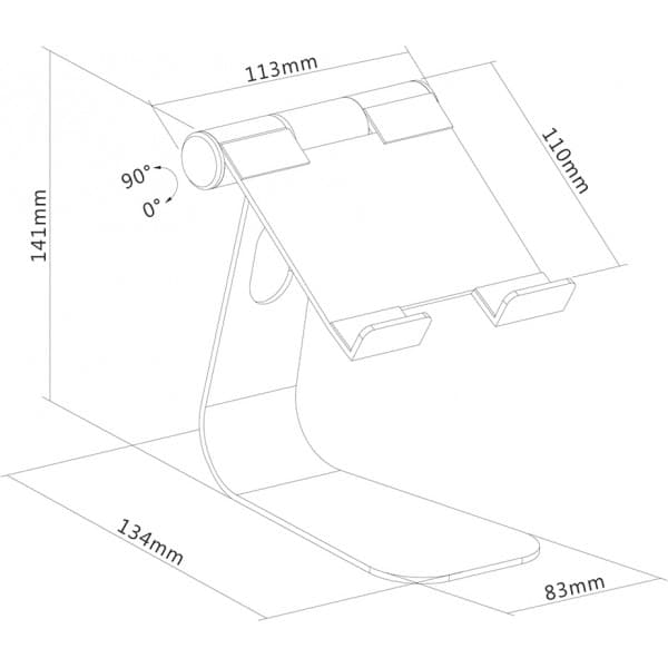 Neomounts DS15-050SL1 -surfplattestativ, silver