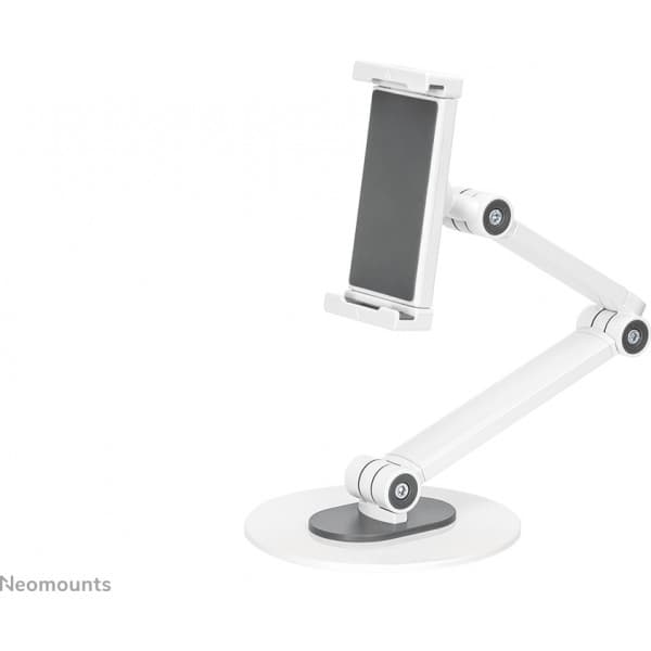 Neomounts by Newstar -yleismallinen tablet-teline nivelvarrella 4,7" - 12,9" tableteille, valkoinen