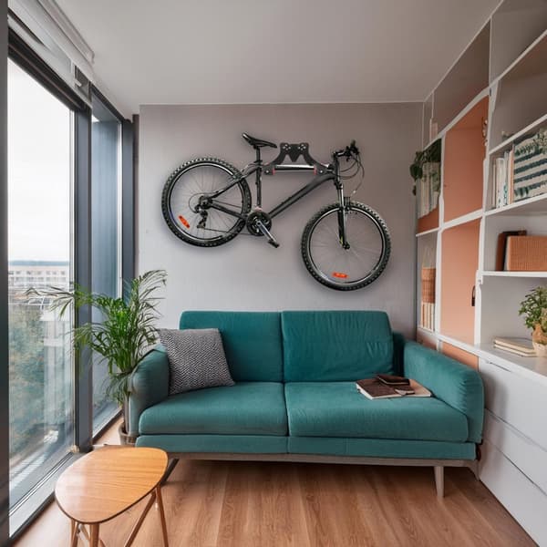 Maclean MC-449 Cykelväggfäste i stål Maxbelastning 30 kg Cykelhängare för väggförvaring