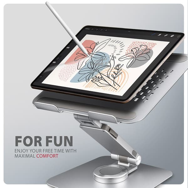 Notebook-ställ 10-17 tum roterande aluminium AXAGON