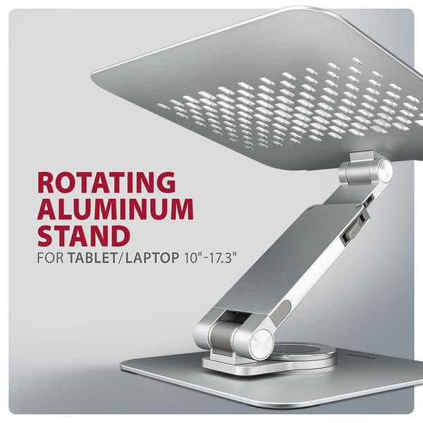 Notebook-ställ 10-17 tum roterande aluminium AXAGON
