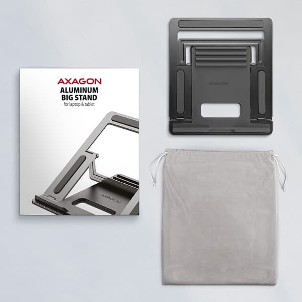 Axagon STND-L laptop-stativ grå 40,6 cm (16")