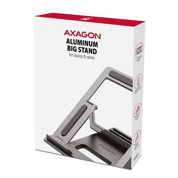 Axagon STND-L laptop-stativ grå 40,6 cm (16")
