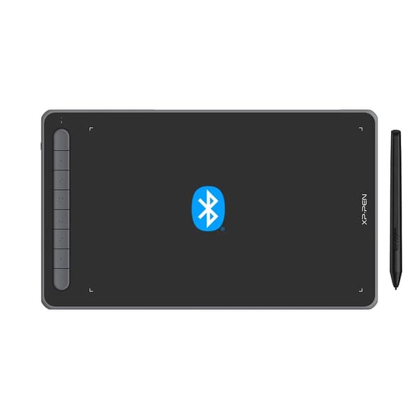Bluetooth Grafik Tablet, 8192 Trykniveauer, 10-timers Batterilevetid,DECO LW-Black