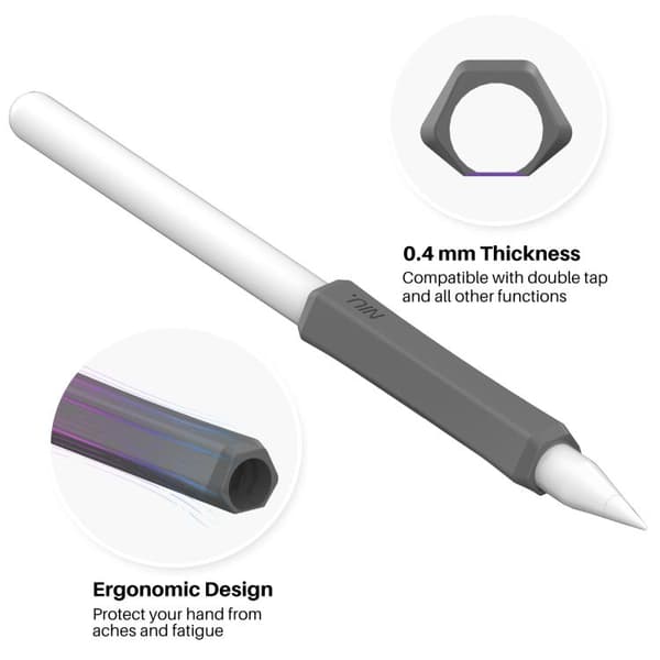 Gripevennlig silikonbeskyttelse til Apple Pencil 2 / Pro