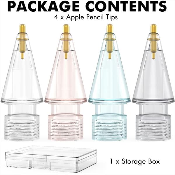 Udskiftningsspidser 1,95 mm til Apple Pencil 1 & 2 – 4-pak