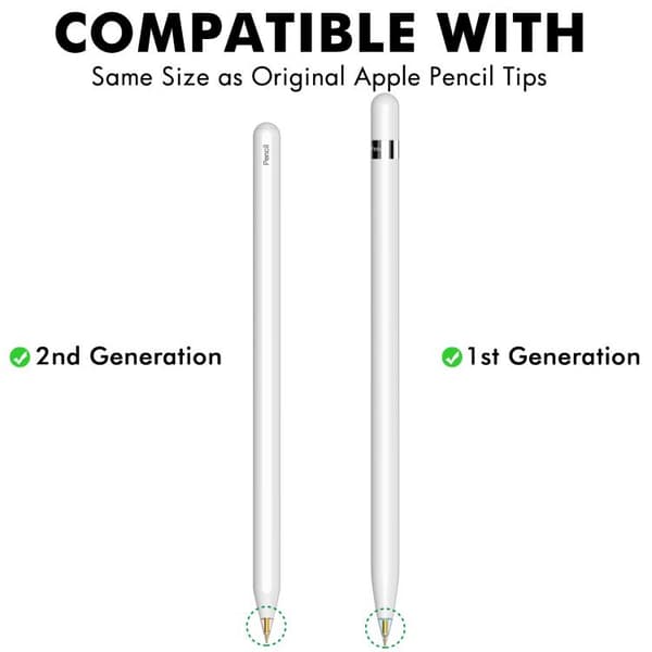 Udskiftningsspidser 1,95 mm til Apple Pencil 1 & 2 – 4-pak