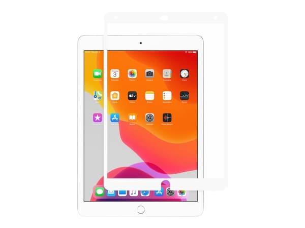 Moshi iVisor - Skjermbeskyttelse for nettbrett - rammefarge hvit - for Apple 10.2-inch iPad (7. generasjon, 8. generasjon, 9. generasjon)