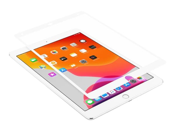 Moshi iVisor - Skjermbeskyttelse for nettbrett - rammefarge hvit - for Apple 10.2-inch iPad (7. generasjon, 8. generasjon, 9. generasjon)