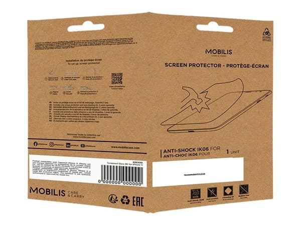 Mobilis Anti-Shock IK06 - Skärmskydd för surfplatta - okrossbar - film - klar - för Microsoft Surface Go, Go 2, Go 3