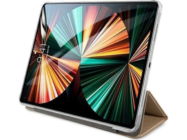 Etui na tablet Guess Etui Guess GUIC12PUSASGO Apple iPad Pro 12.9 2021 (5. generacji) Book Cover złoty/gold Saffiano Collection