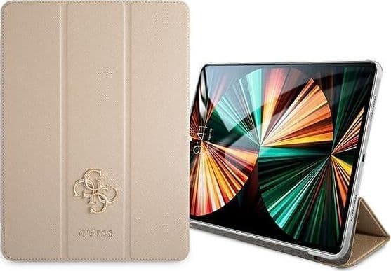 Etui na tablet Guess Etui Guess GUIC12PUSASGO Apple iPad Pro 12.9 2021 (5. generacji) Book Cover złoty/gold Saffiano Collection