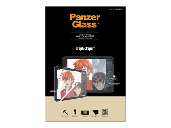PanzerGlass CF GraphicPaper Anti Bacterial, Paperimainen näytönsuoja, Polyeteenitereftalaatti, 28 g, 1 kpl