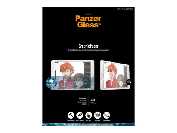 PanzerGlass Graphic Paper - Skjermbeskyttelse for nettbrett - papirfølelse - 10.2" - for Apple 10.2-inch iPad (7. generasjon, 8. generasjon, 9. gener