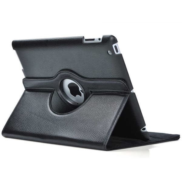 iPad 7/8 10.2 "360 ° smart skallveske sak PU skinn svart