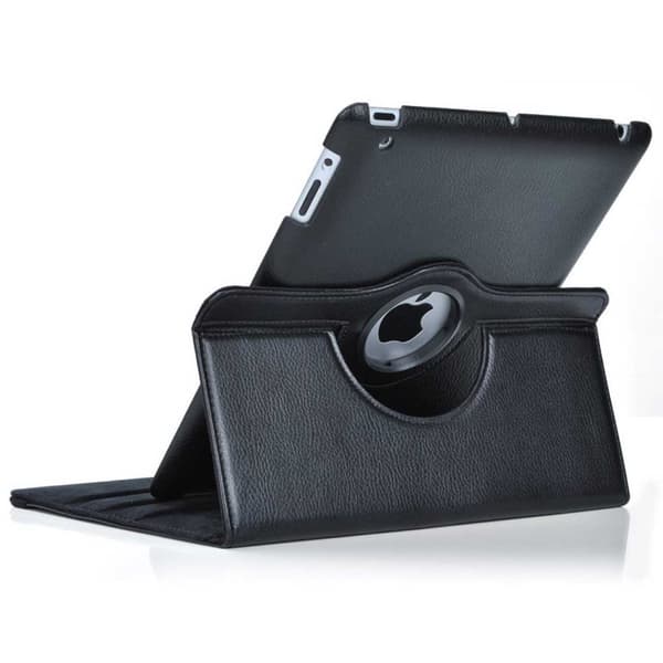 iPad 7/8 10.2 "360 ° smart skallveske sak PU skinn svart