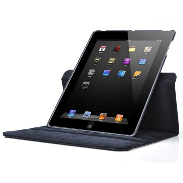 iPad 7/8 10.2 "360 ° smart skallveske sak PU skinn svart