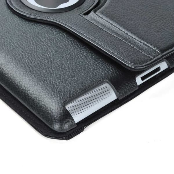iPad 7/8 10.2 "360 ° smart skallveske sak PU skinn svart
