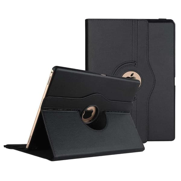 iPad 7/8 10.2 "360 ° smart skallveske sak PU skinn svart
