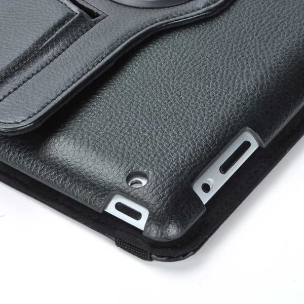 iPad Air 4/5 10,9 "360 ° Smart Shell -kotelo PU Nahka musta