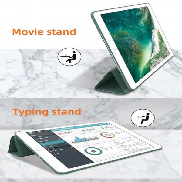 iPad 7/8 10,2 "kuoren kotelo kolmiosainen älykäs kotelo musta